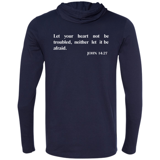 GOATA® LS T-Shirt Hoodie John14:27 - White