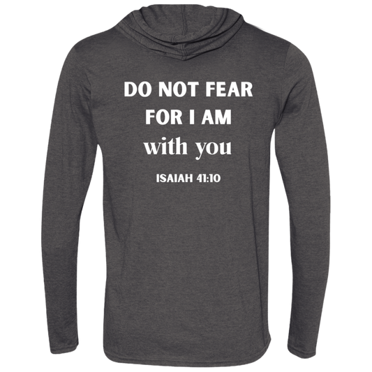 GOATA® LS T-Shirt Hoodie Isaiah 41:10 - White