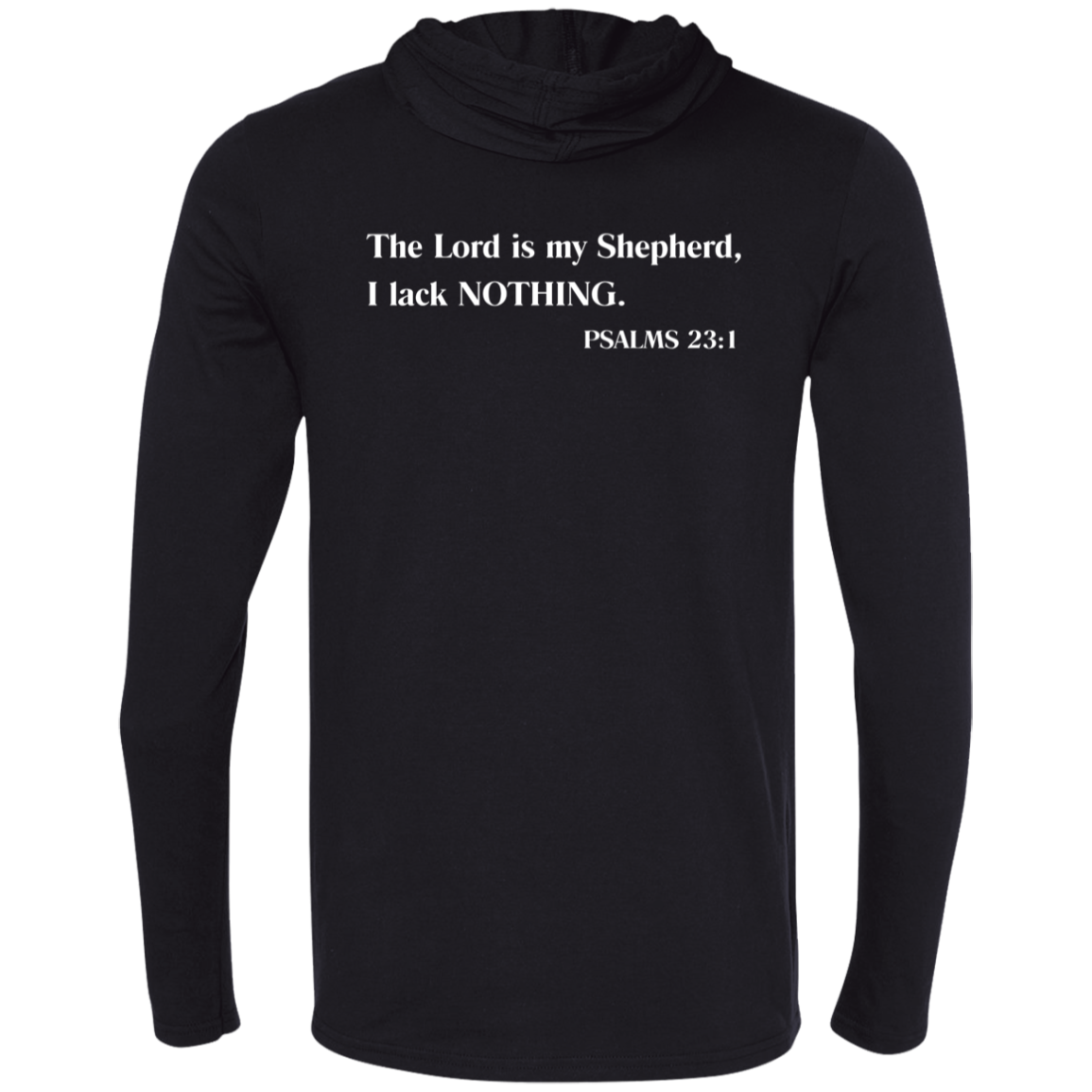 GOATA® LS T-Shirt Hoodie Psalms 23:1 - White