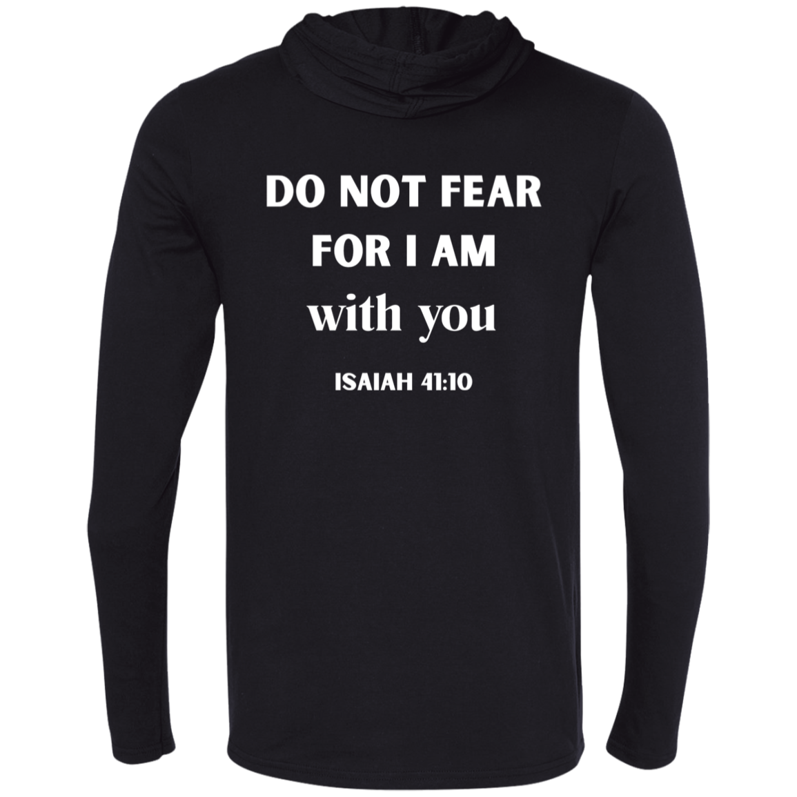 GOATA® LS T-Shirt Hoodie Isaiah 41:10 - White