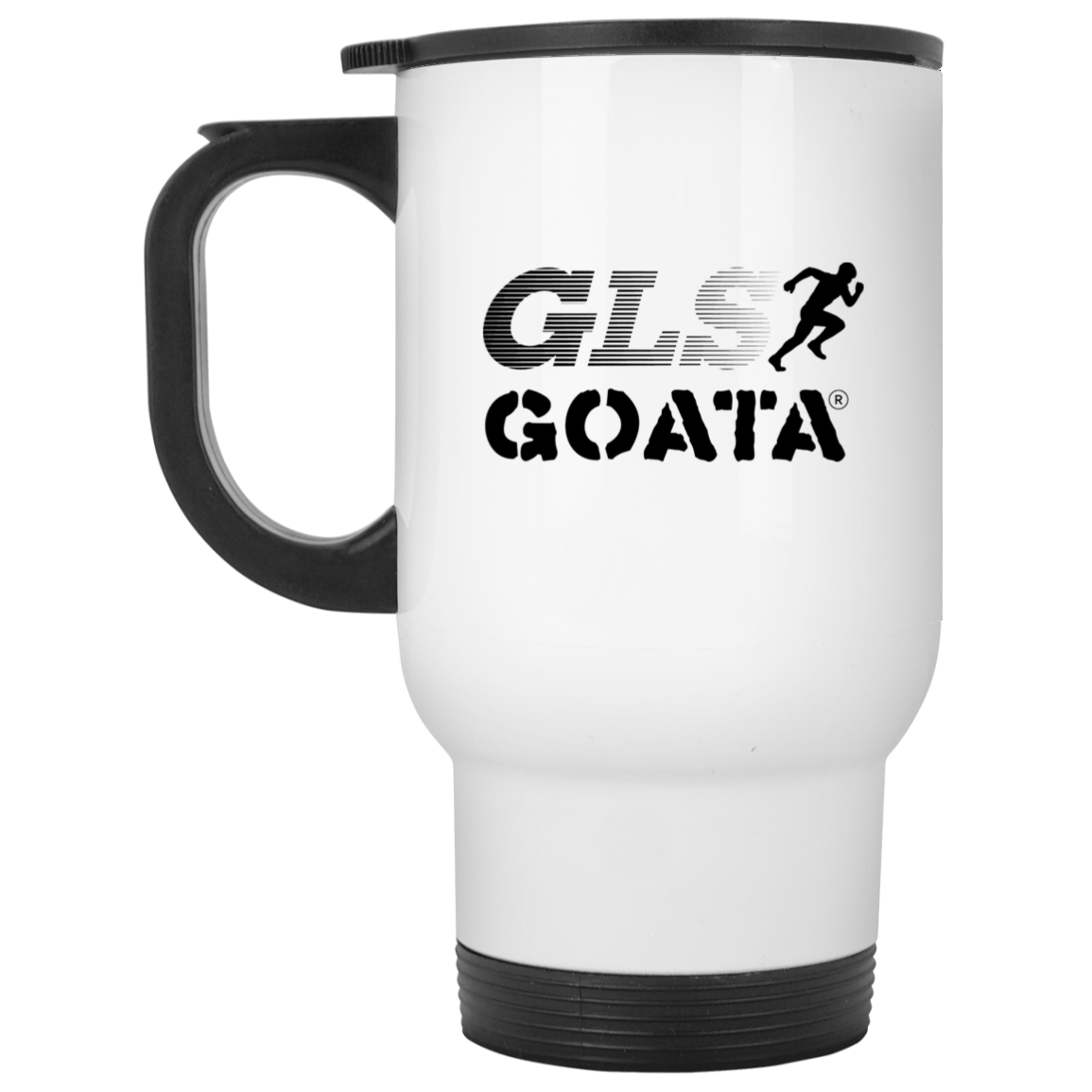 GOATA® White Stainless Travel Mug