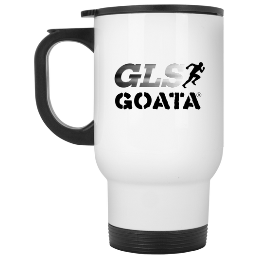 GOATA® White Stainless Travel Mug