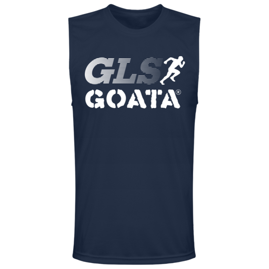 GOATA® Men's Zone Muscle Tee - White Stripes