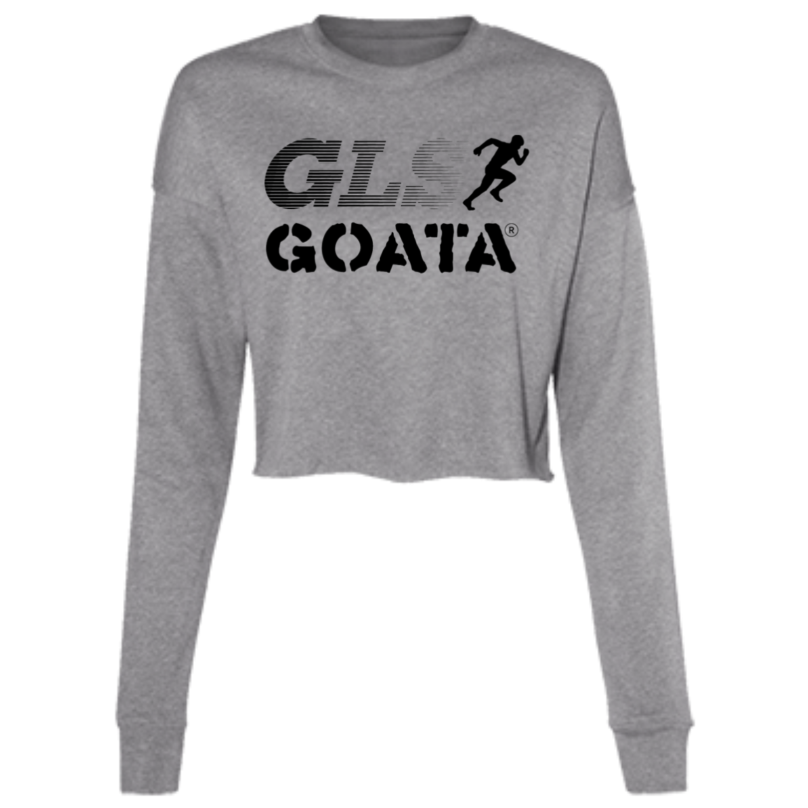 GOATA® Women's Cropped Fleece Crew - Black