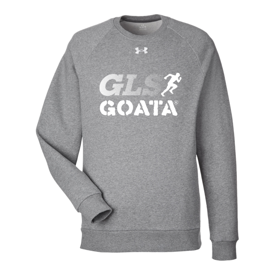 GOATA® Under Armour Men's Rival Fleece Sweatshirt - White Stripe